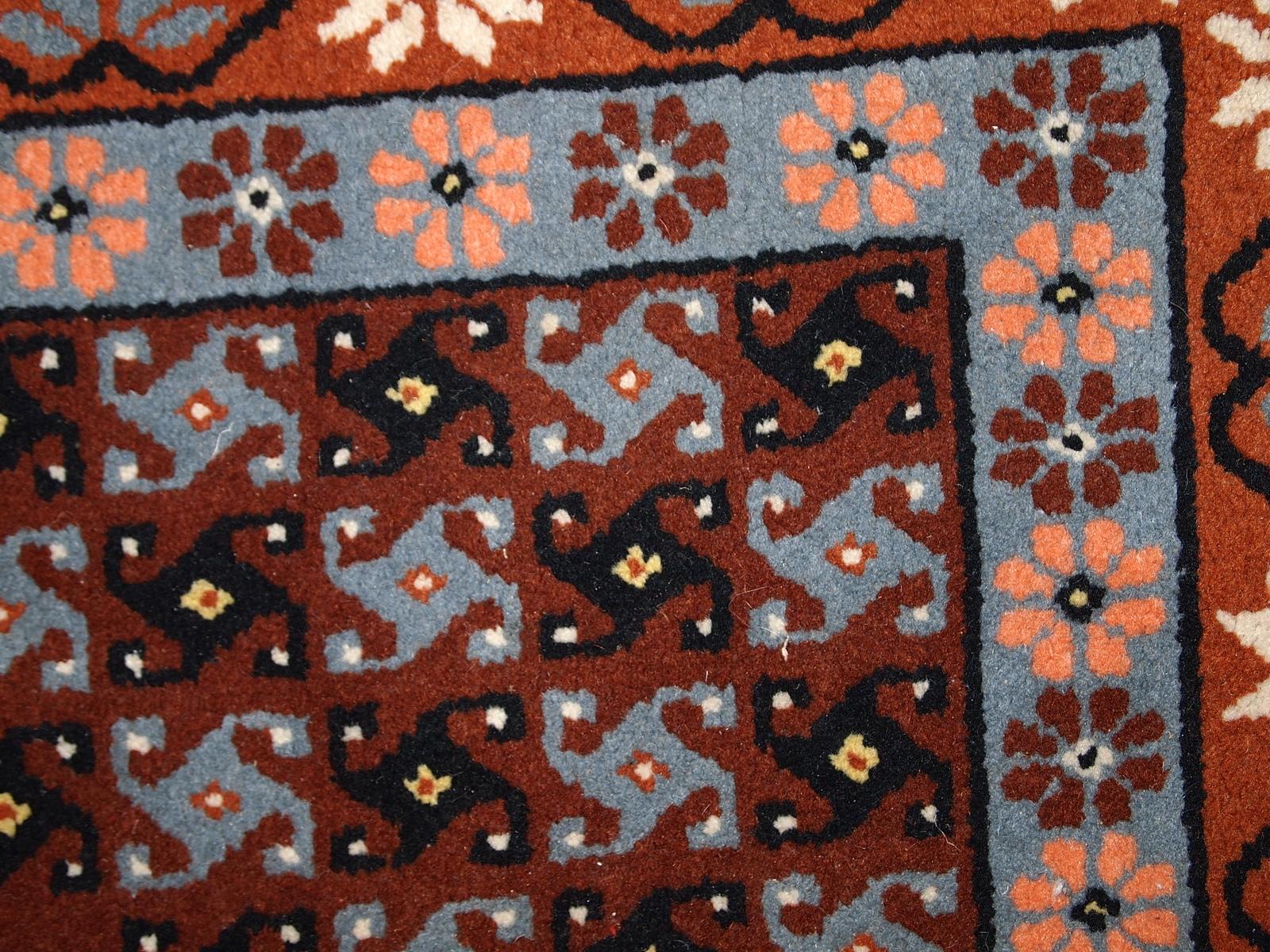 Handgefertigter marokkanischer Berberteppich im Vintage-Stil, 1970er Jahre, 1C630 im Angebot 1