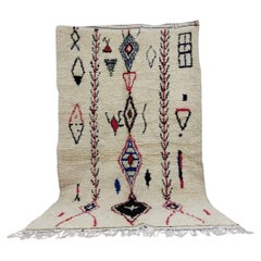Handmade Vintage Moroccan Berber Rug 4.8' x 8.5', 1980s, 1X11