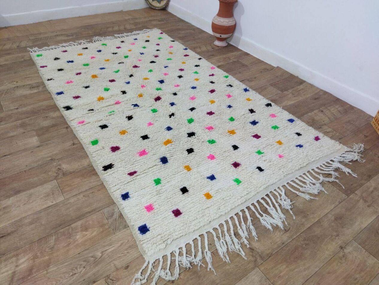 Tapis berbère marocain vintage fait à la main 4,9' x 8,2' 1980, 1X14 Bon état - En vente à Bordeaux, FR