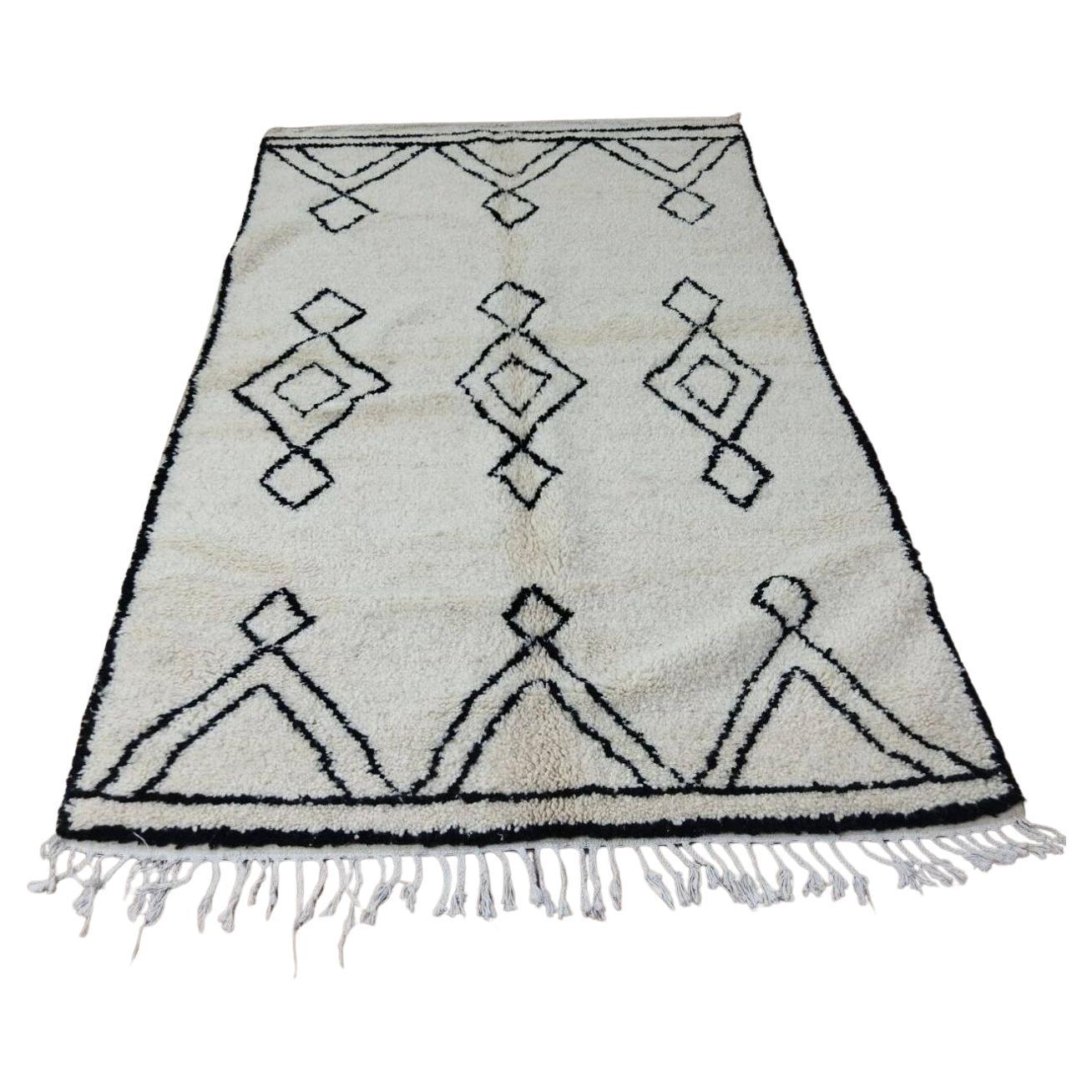 Handgefertigter marokkanischer Berberteppich 4,9' x 8,2' 1980er Jahre, 1X17