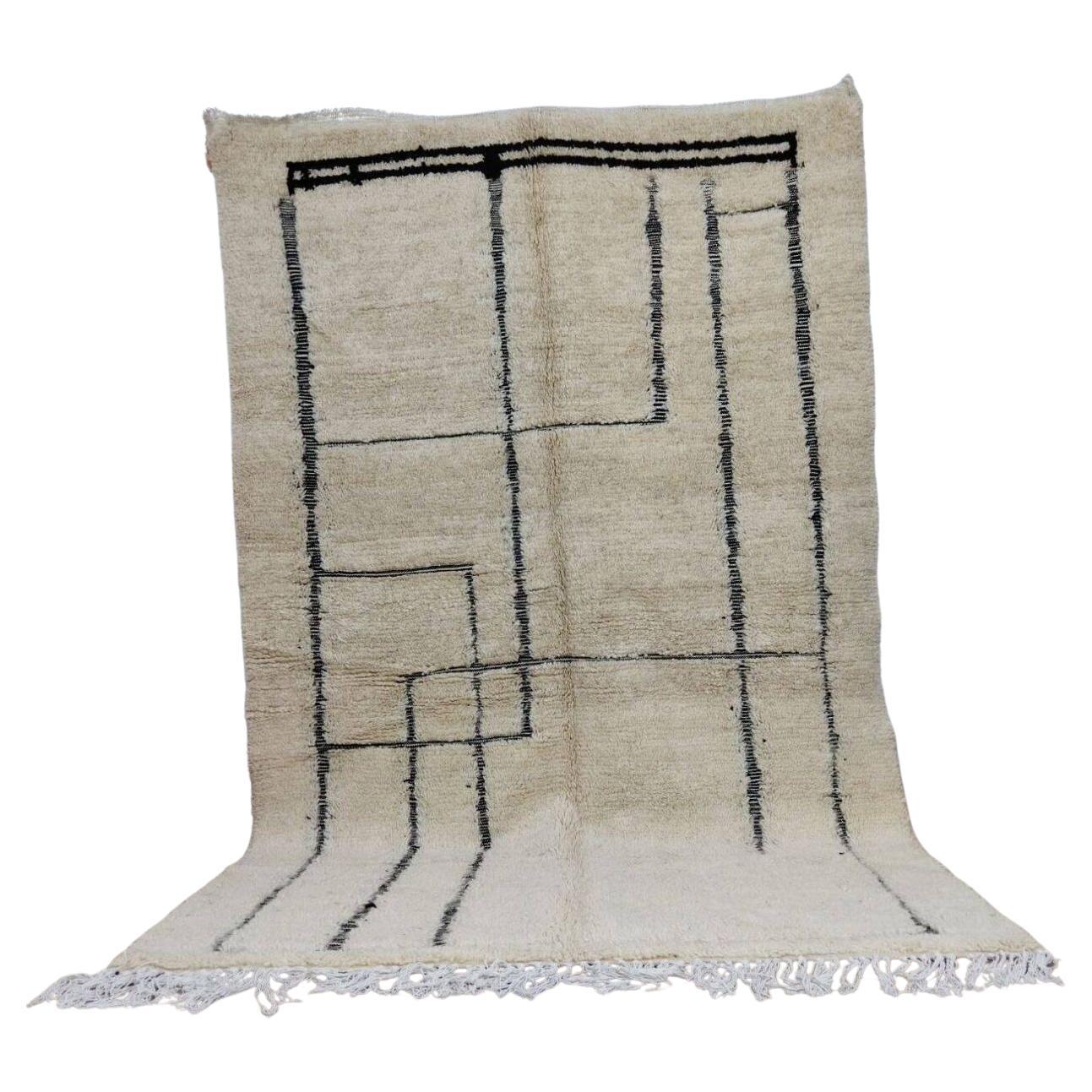 Handgefertigter marokkanischer Berberteppich 5,1' x 8,3', 1980er Jahre, 1X13 im Angebot