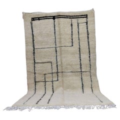 Handmade Vintage Moroccan Berber Rug 5.1' x 8.3', 1980s, 1X13