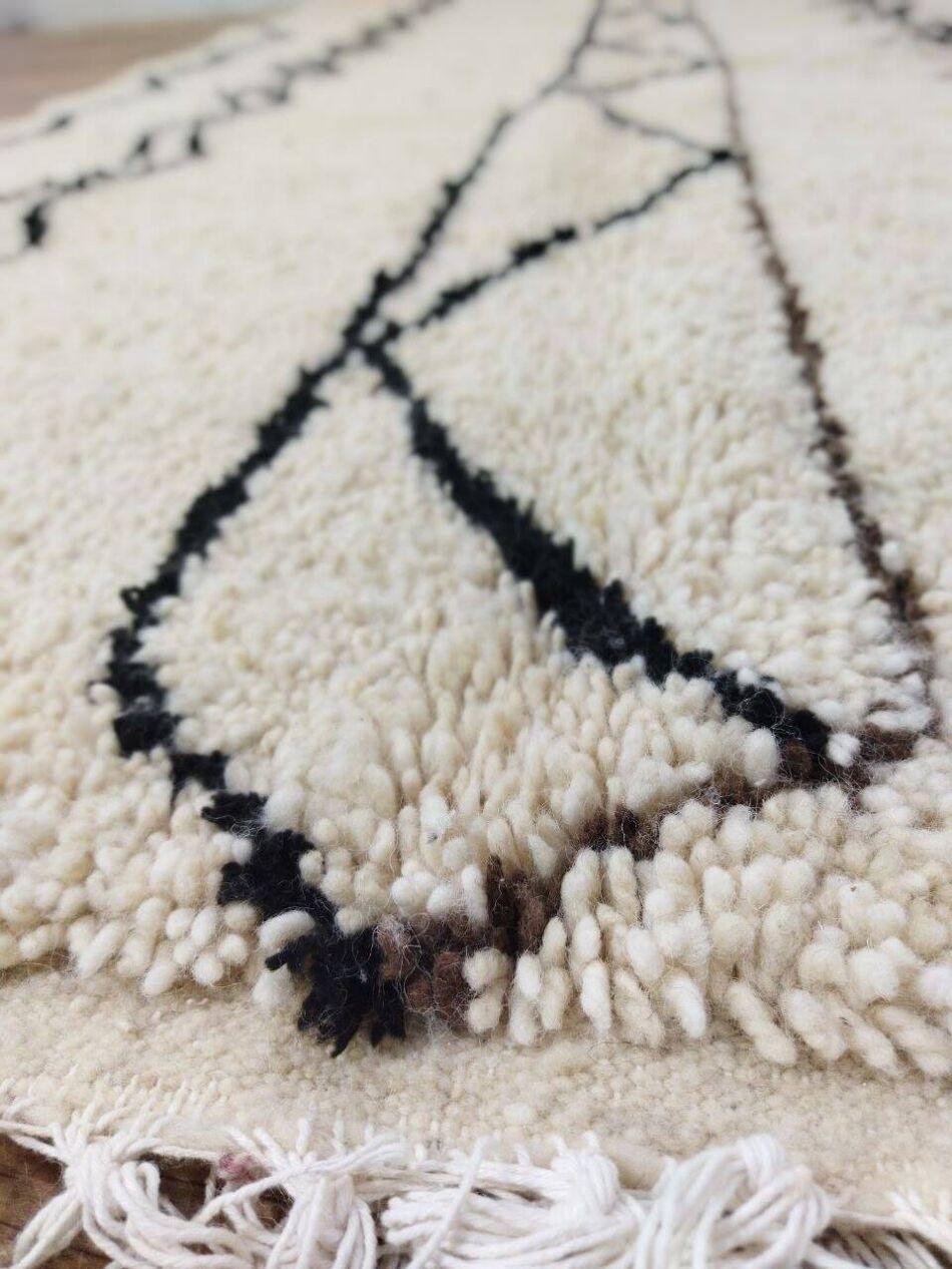 Français Tapis berbère marocain vintage fait à la main 5.1' x 9', 1980, 1X08 en vente
