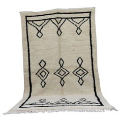 Tappeto berbero marocchino vintage fatto a mano 5.1'x8.1', anni '80, 1X01