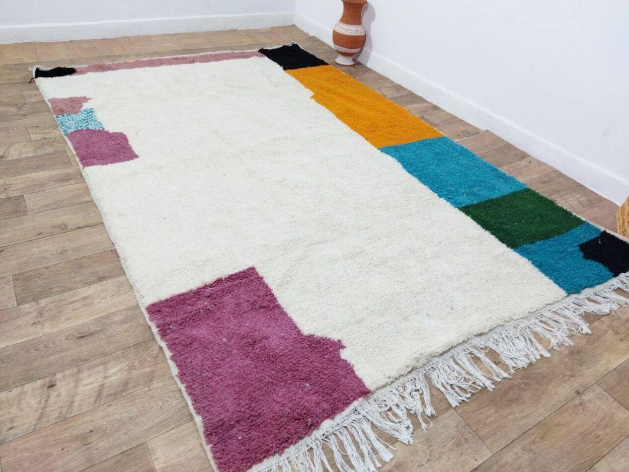Late 20th Century Handmade Vintage Moroccan Berber Rug 6.2' x 9.8', 1980s, 1X05 For Sale