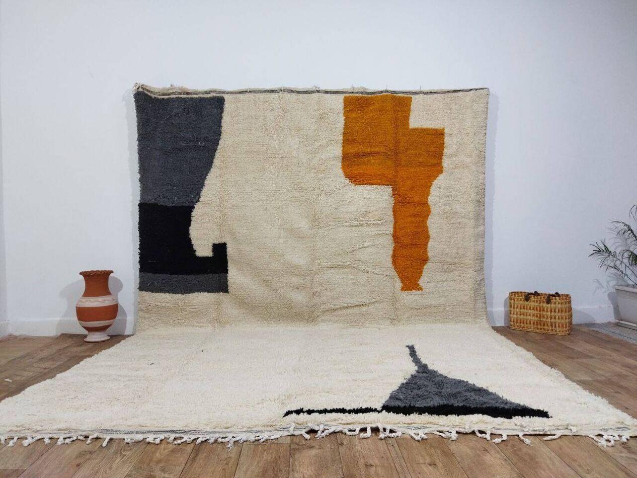 Pakistanais Tapis berbère marocain vintage fait à la main 8.5' x 11.8', années 1980, 1X02 en vente