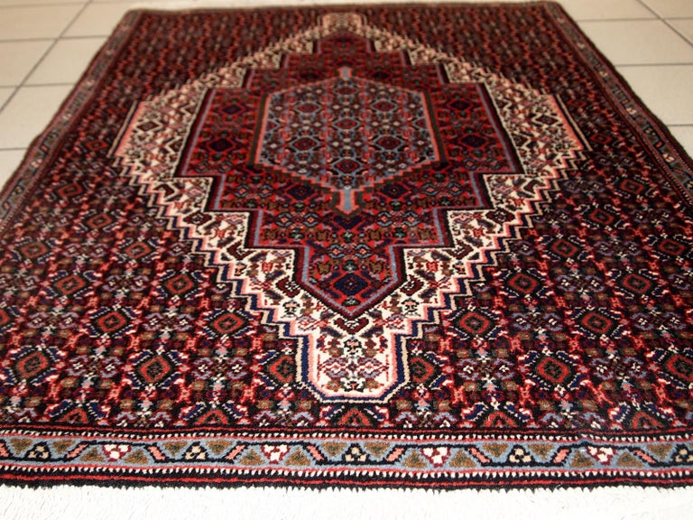 Handmade Vintage Nain Style Rug, 1970s, 1C687 For Sale at 1stDibs