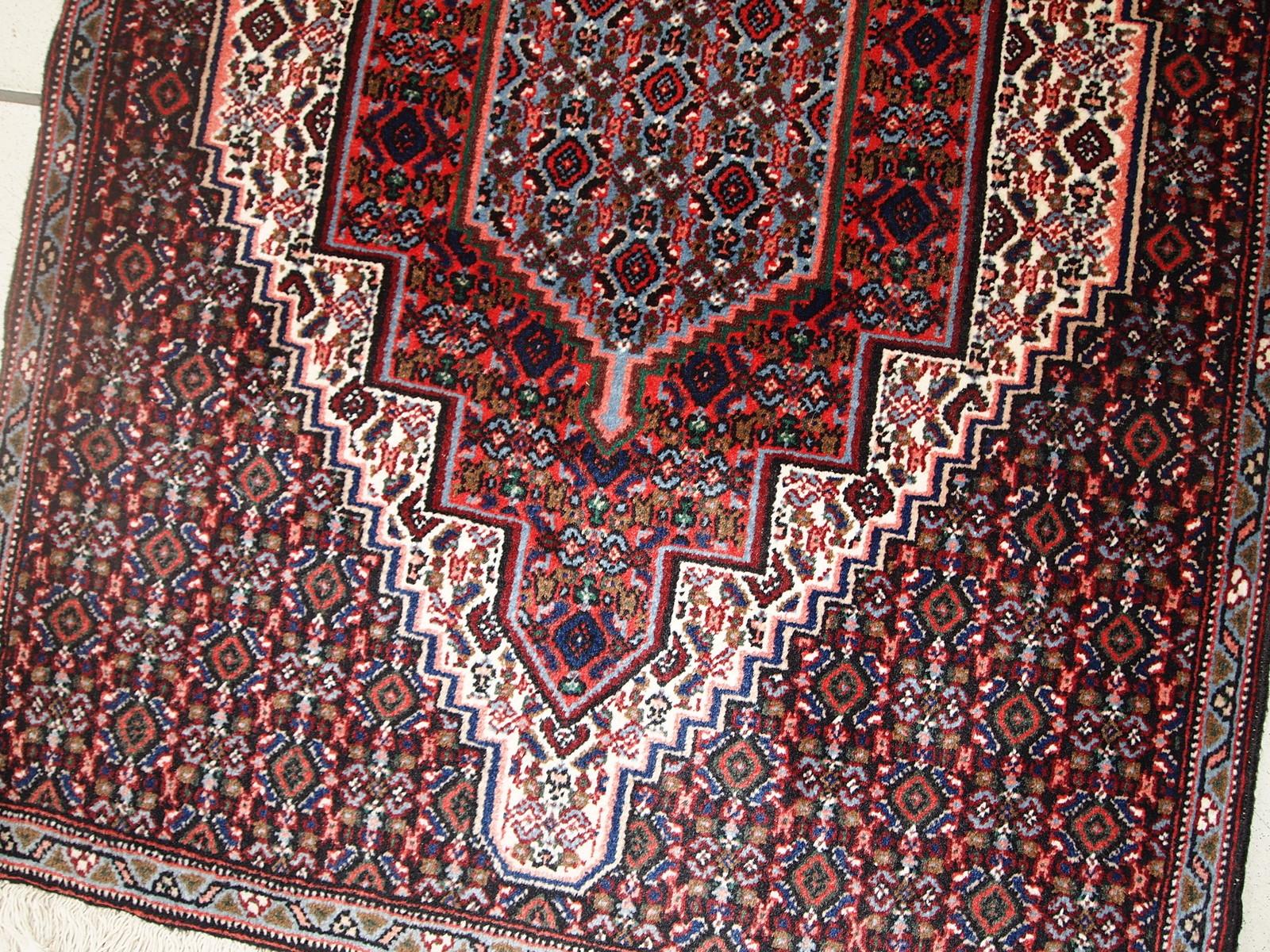 Late 20th Century Handmade Vintage Nain Style Rug 2.5' x 3.3', 1970s, 1C687 For Sale