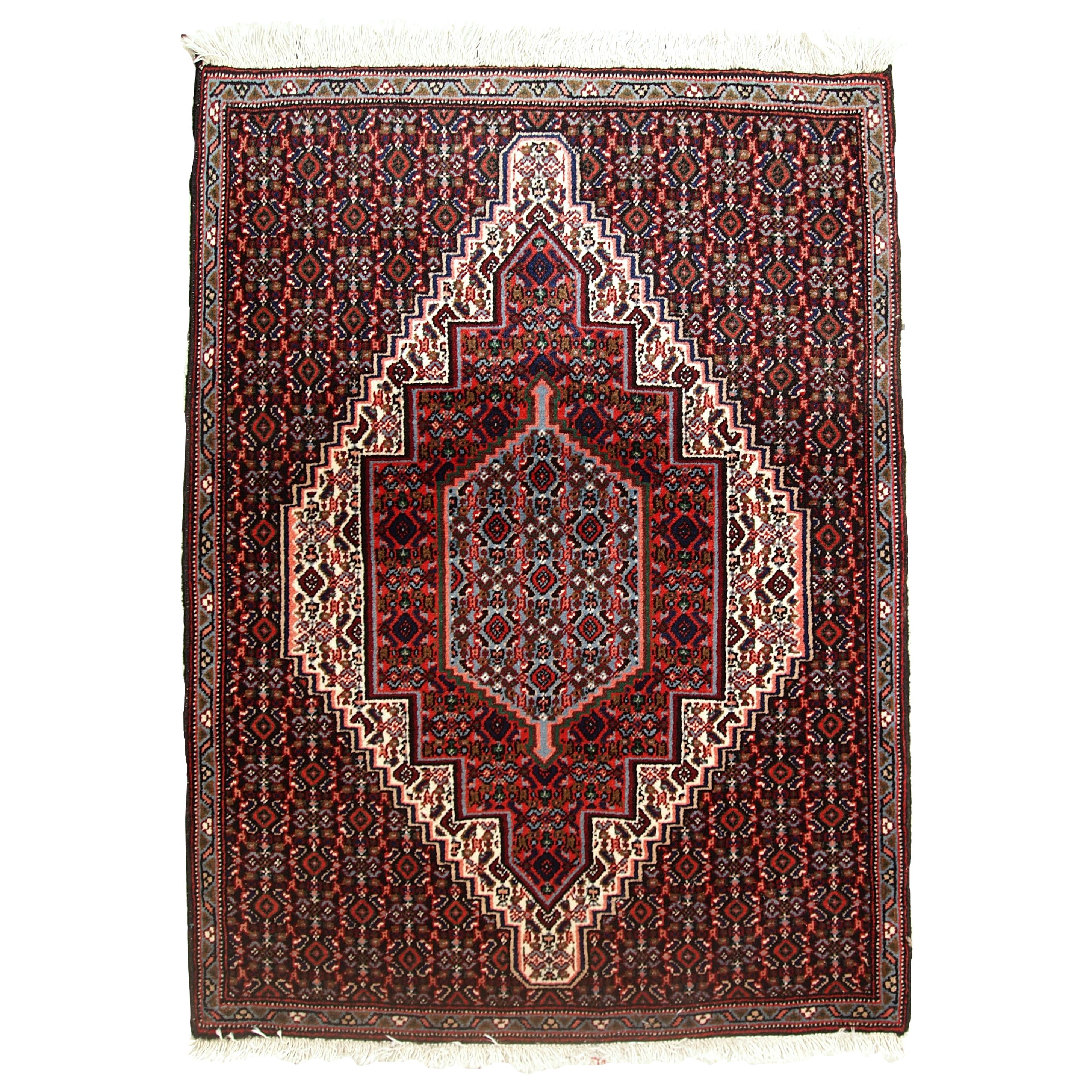 Handmade Vintage Nain Style Rug 2.5' x 3.3', 1970s, 1C687 For Sale