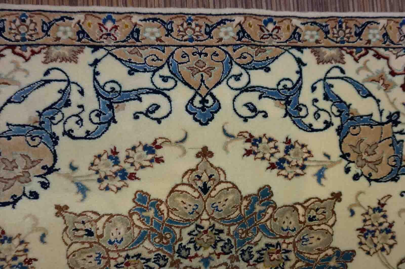Handgefertigter Teppich im Nain-Stil, 1970er-Jahre, 1D22 im Angebot 4