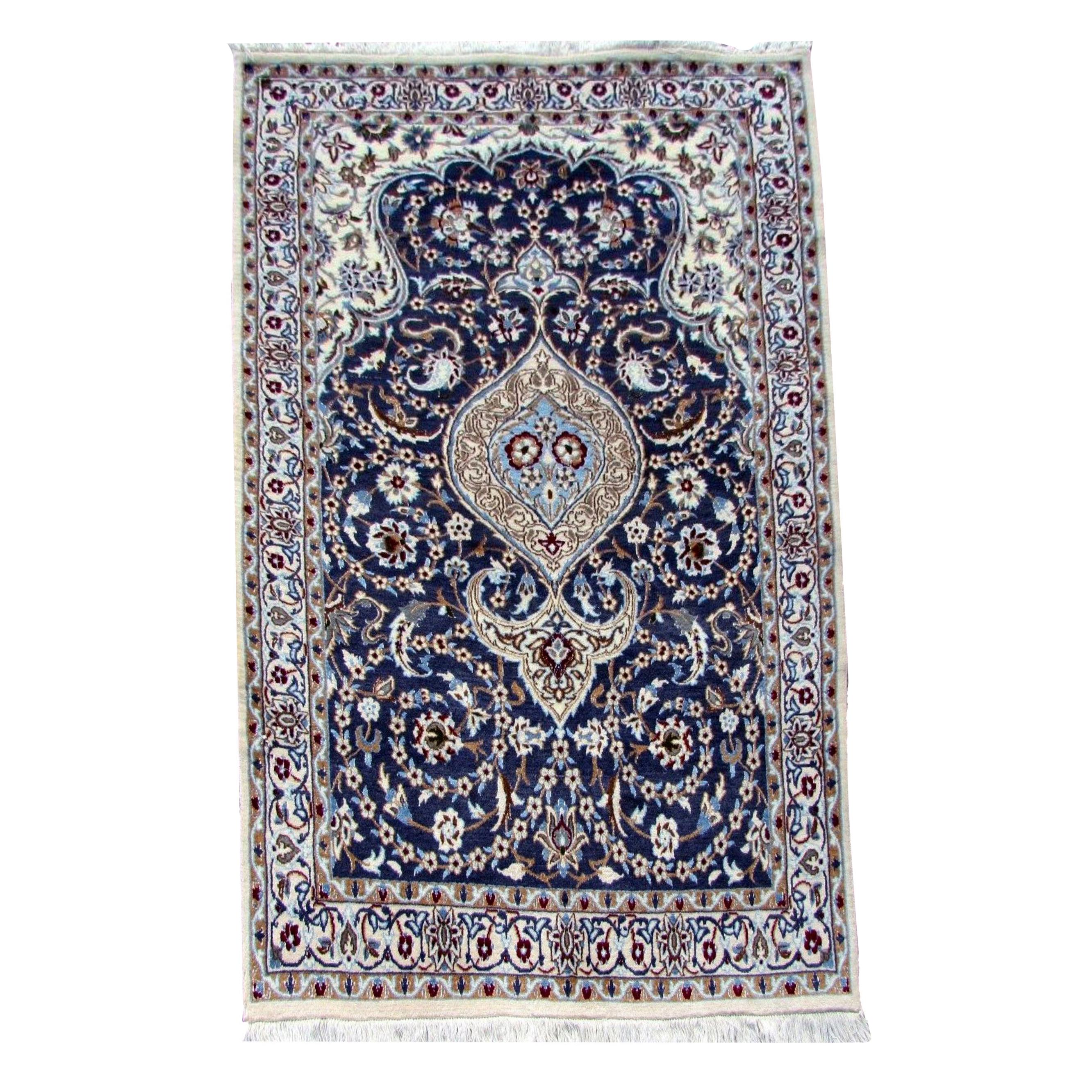 Handgefertigter Vintage-Teppich im Nain-Stil:: 1970er Jahre:: 1Q0126