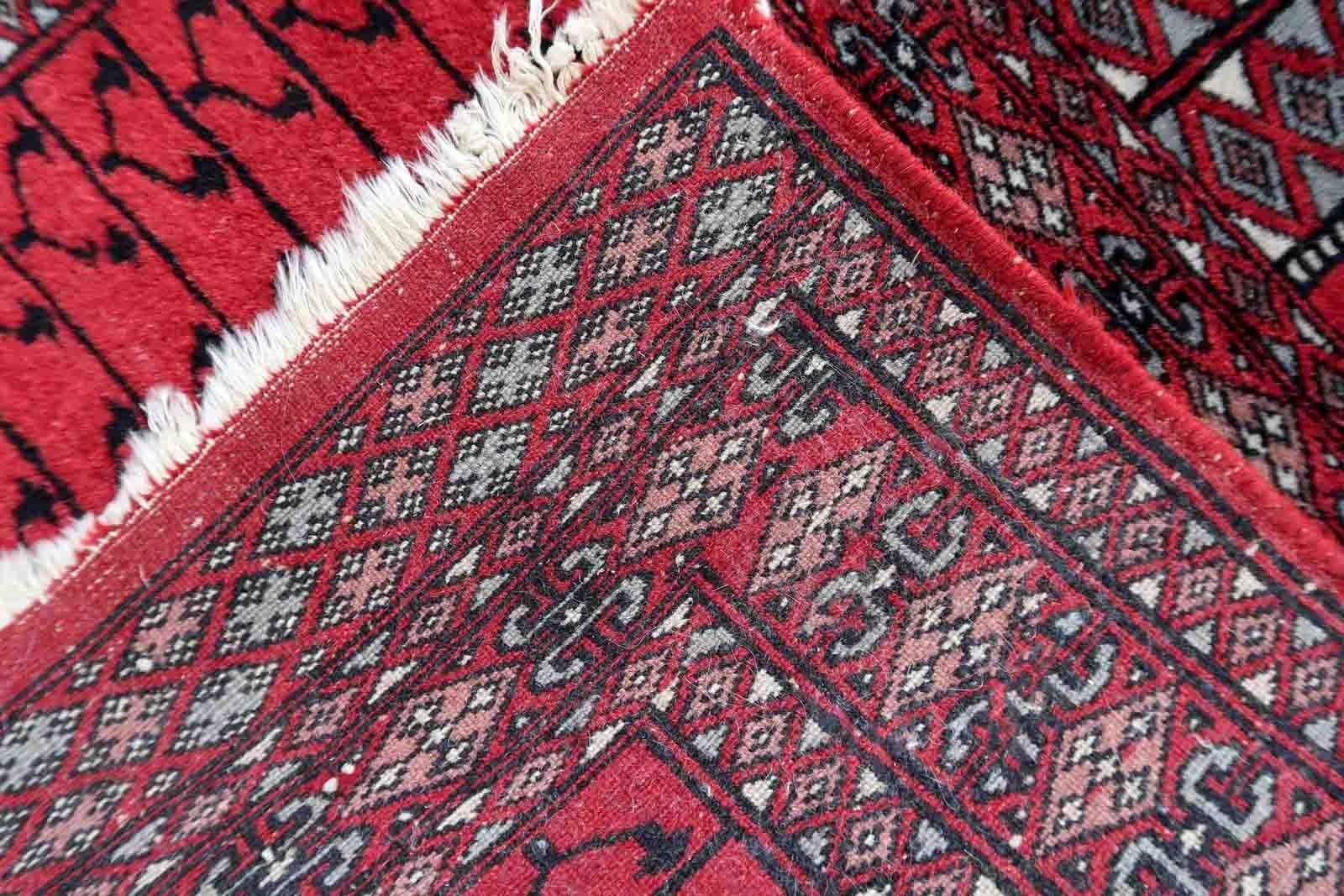 Hand-Knotted Handmade Vintage Pakistani Lahore Prayer Rug, 1970s, 1C996 For Sale