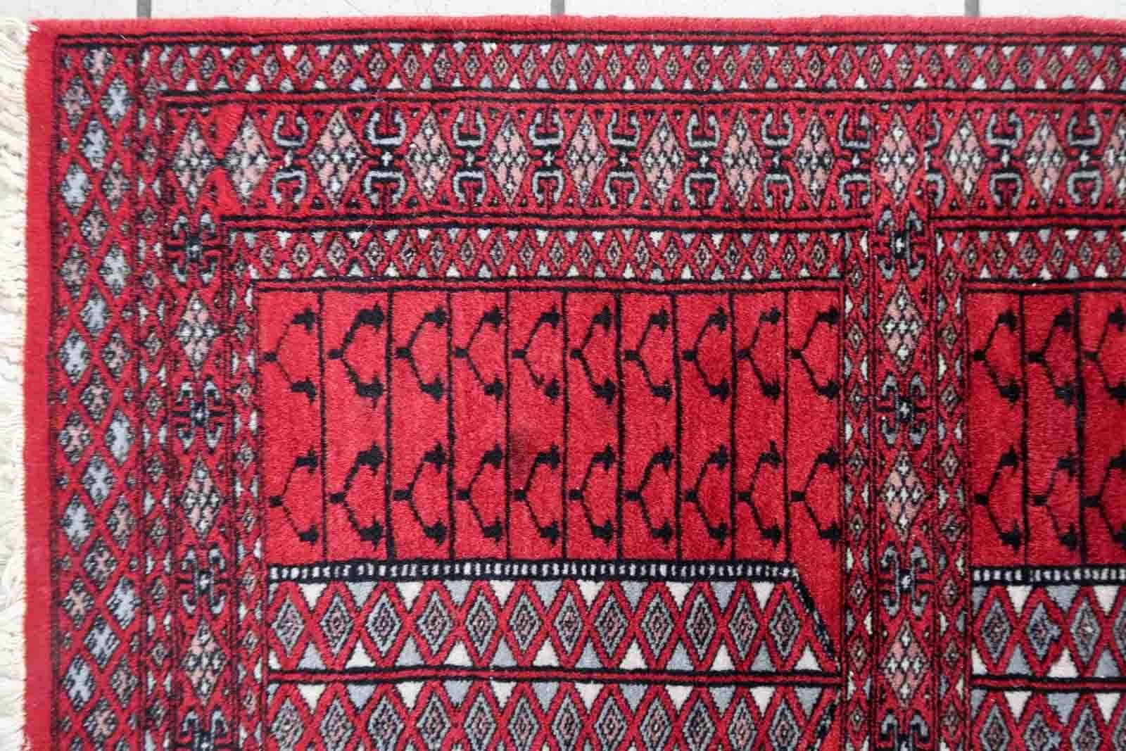 Wool Handmade Vintage Pakistani Lahore Prayer Rug, 1970s, 1C996 For Sale