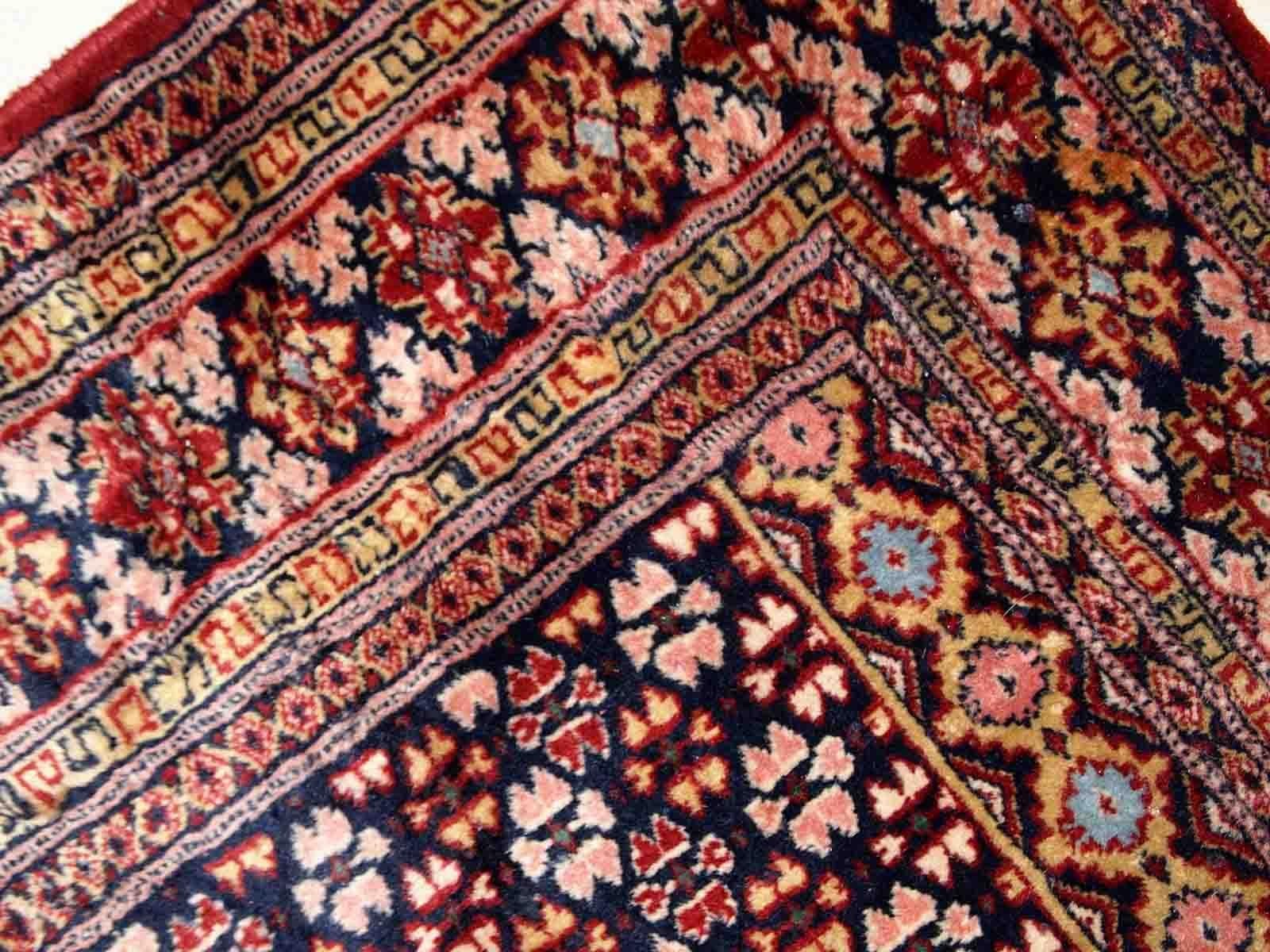 Metà XX secolo Tappeto Lahore pakistano vintage fatto a mano, anni '60, 1C806 in vendita