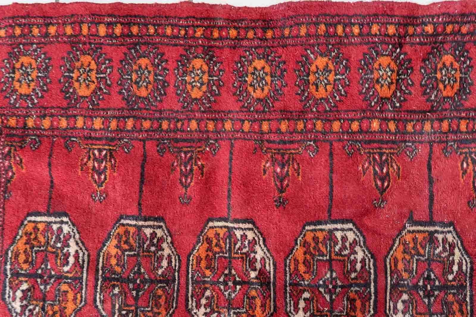 Alfombra Lahore paquistaní vintage hecha a mano, años 70, 1C965 en venta 1