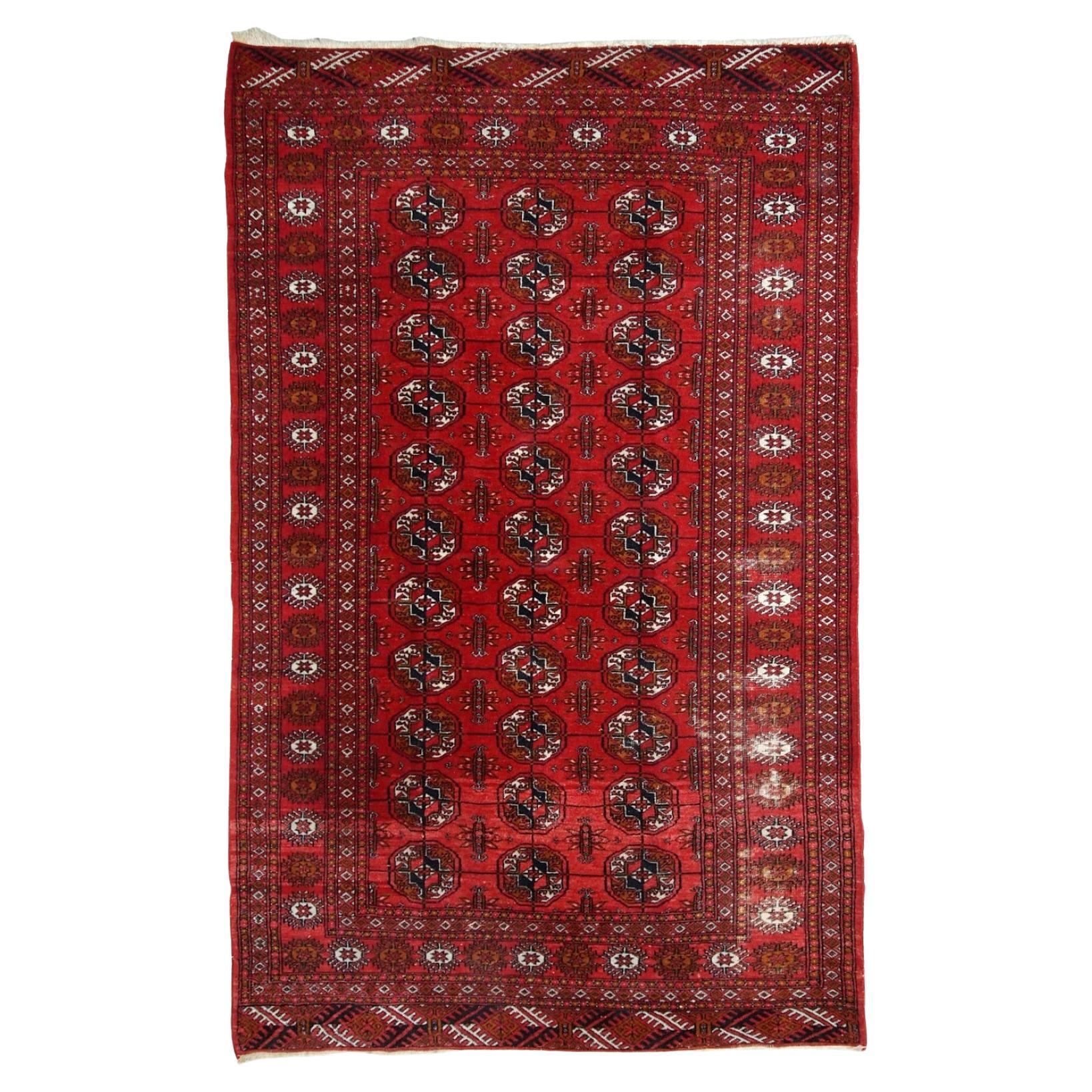 Handmade Vintage Pakistani Tekke Rug, 1960s, 1C598