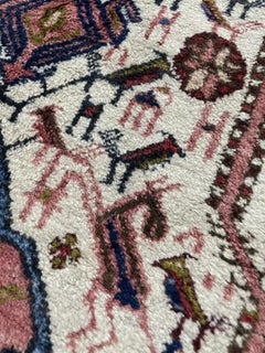 Handmade Vintage Persian Afshar Rug 5' x 6.7', 1970s - 1N61