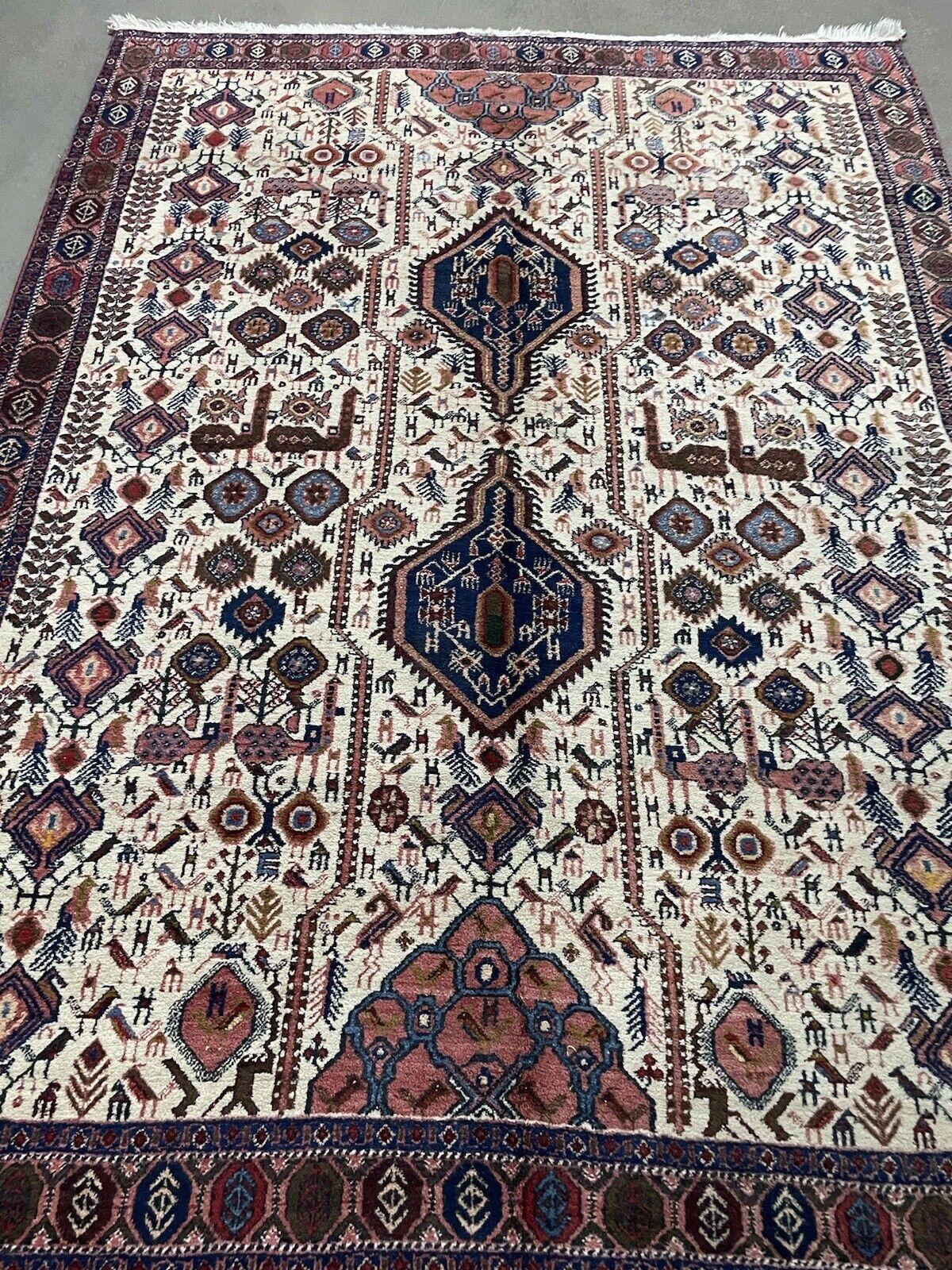 Handgefertigter persischer Afshar-Teppich 5' x 6,7', 1970er Jahre - 1N61 im Angebot 2