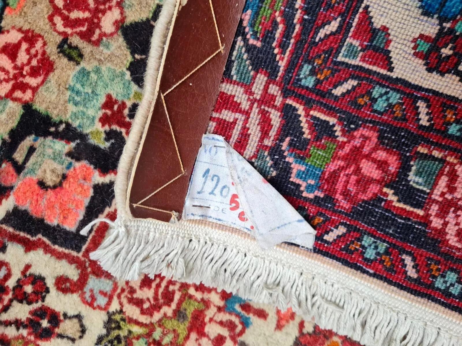 Handgefertigte Vintage persischen Bidjar Teppich 2,7 'x 4' 1950er Jahre - 2K49 im Zustand „Gut“ im Angebot in Bordeaux, FR