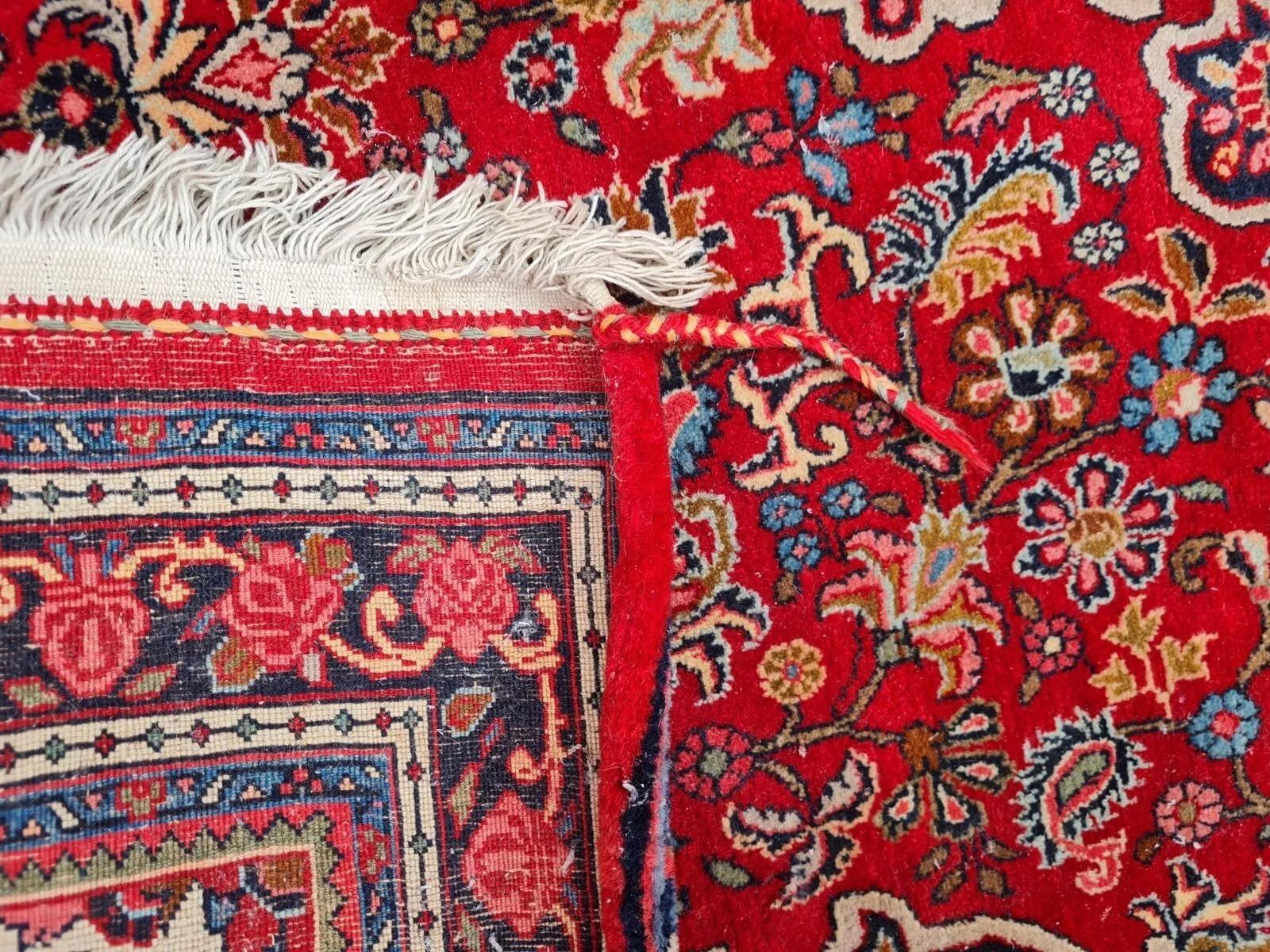 Alfombra vintage persa bidjar 3.6' x 5.3' 1940s - 2K27 Francés en venta