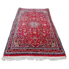 Handmade Vintage Persian Bidjar Rug 3.6' x 5.3' 1940s - 2K27