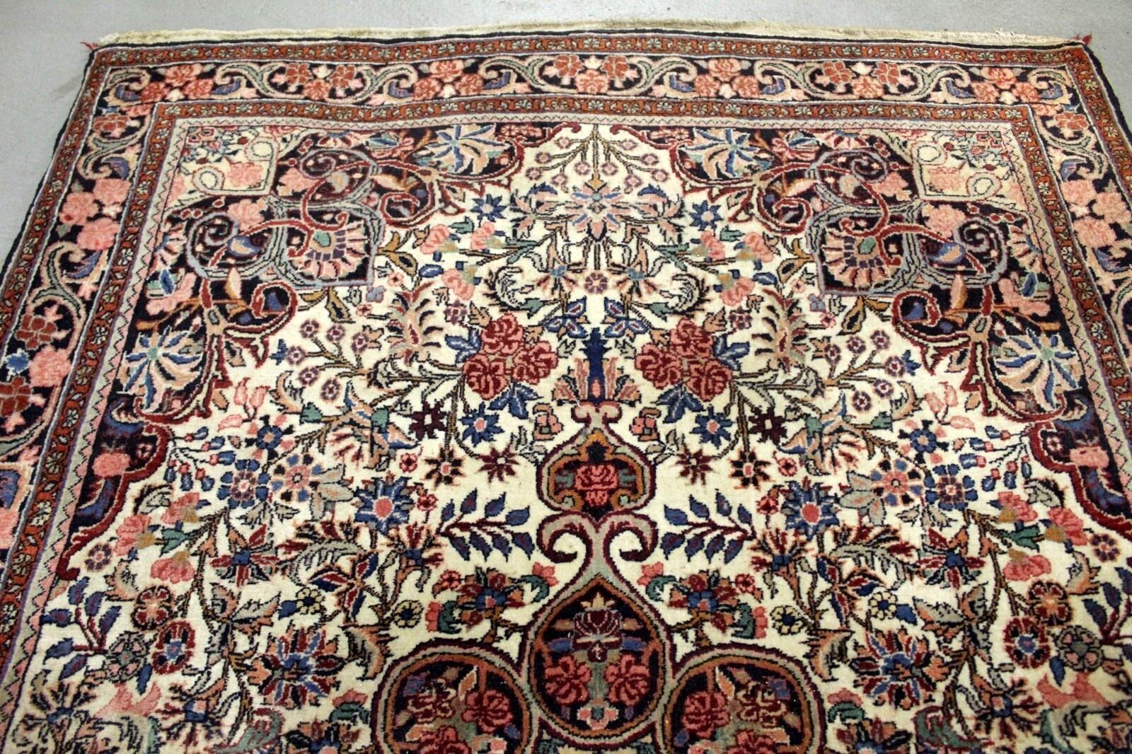 Handgefertigter persischer Bidjar-Teppich im Vintage-Stil, 165 x 102 cm, 1950er Jahre - 1K03 (Wolle) im Angebot