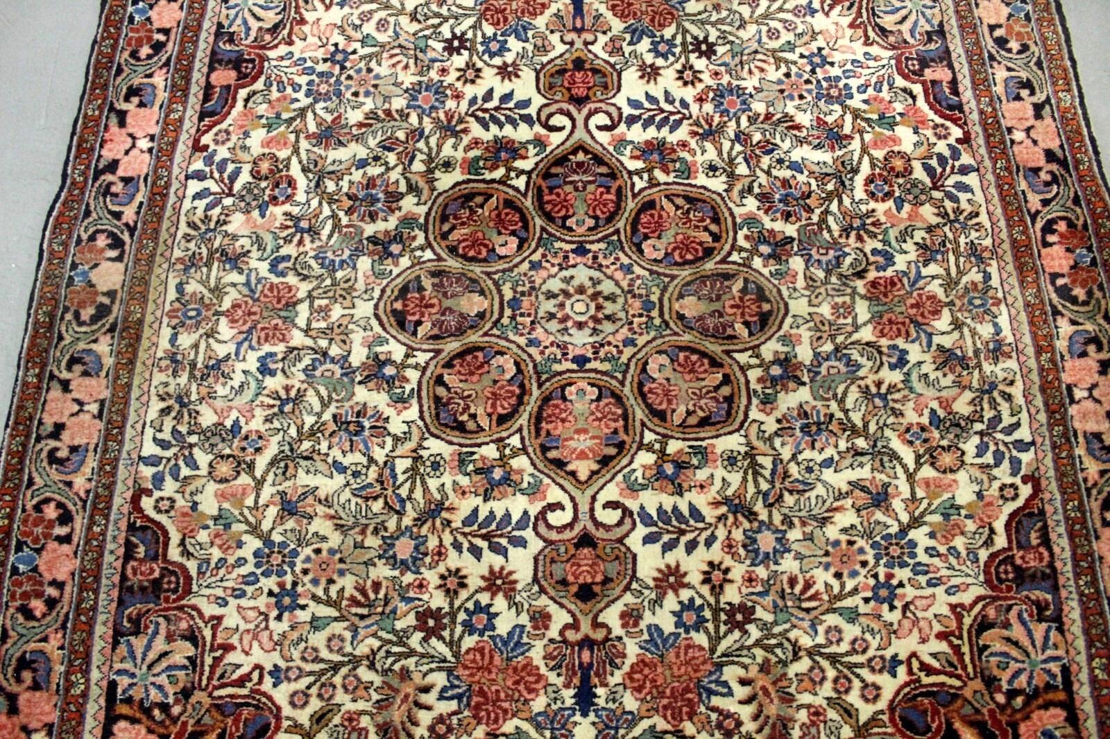 Handgefertigter persischer Bidjar-Teppich im Vintage-Stil, 165 x 102 cm, 1950er Jahre - 1K03 im Angebot 2