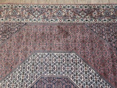 Handmade Vintage Persian Bidjar Rug 8.3' x 11.4' 1970s - 1D196