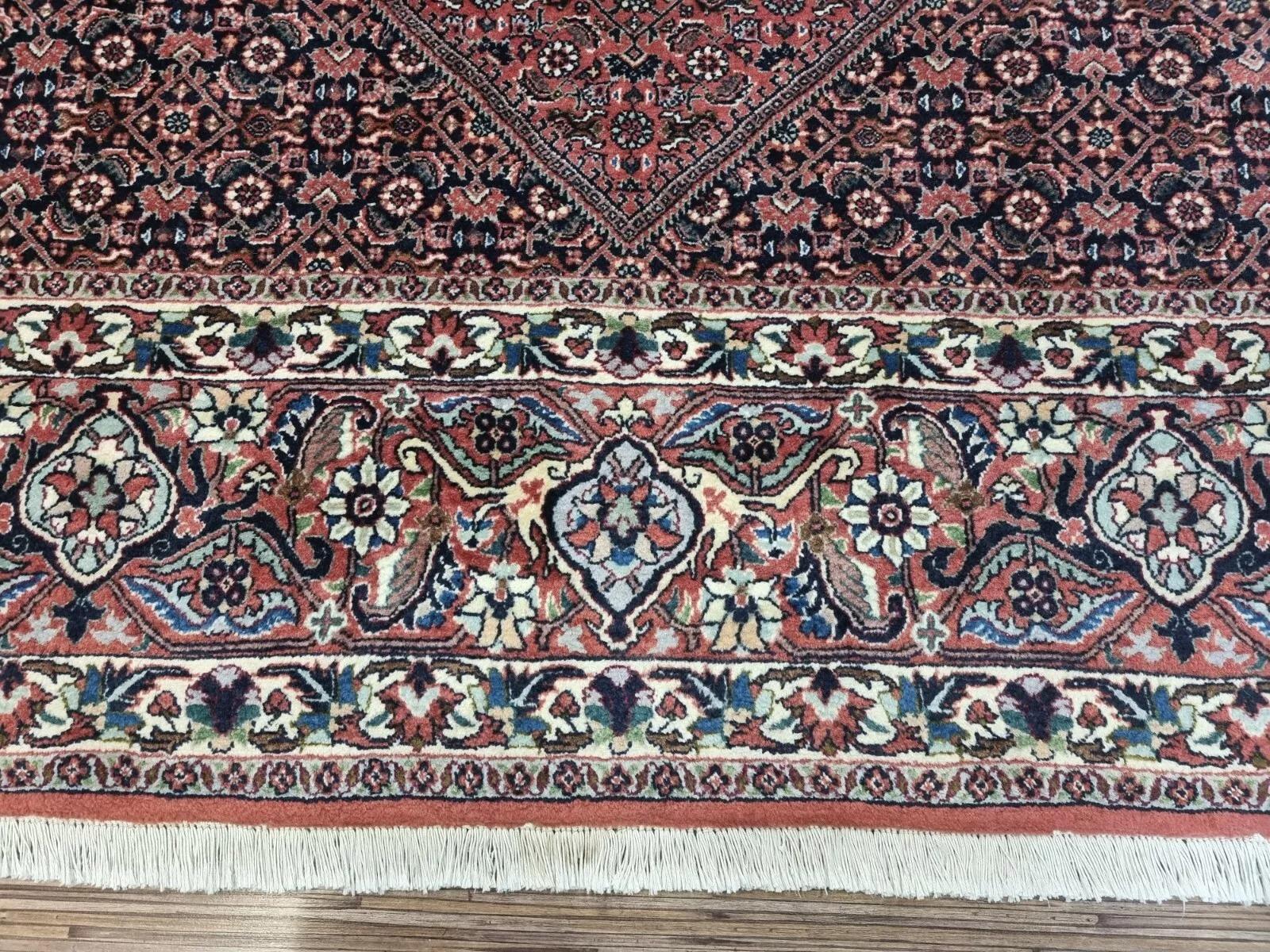Handgefertigter persischer Bidjar-Teppich im Vintage-Stil 8,3' x 11,4' 1970er Jahre - 1D196 (Ende des 20. Jahrhunderts) im Angebot