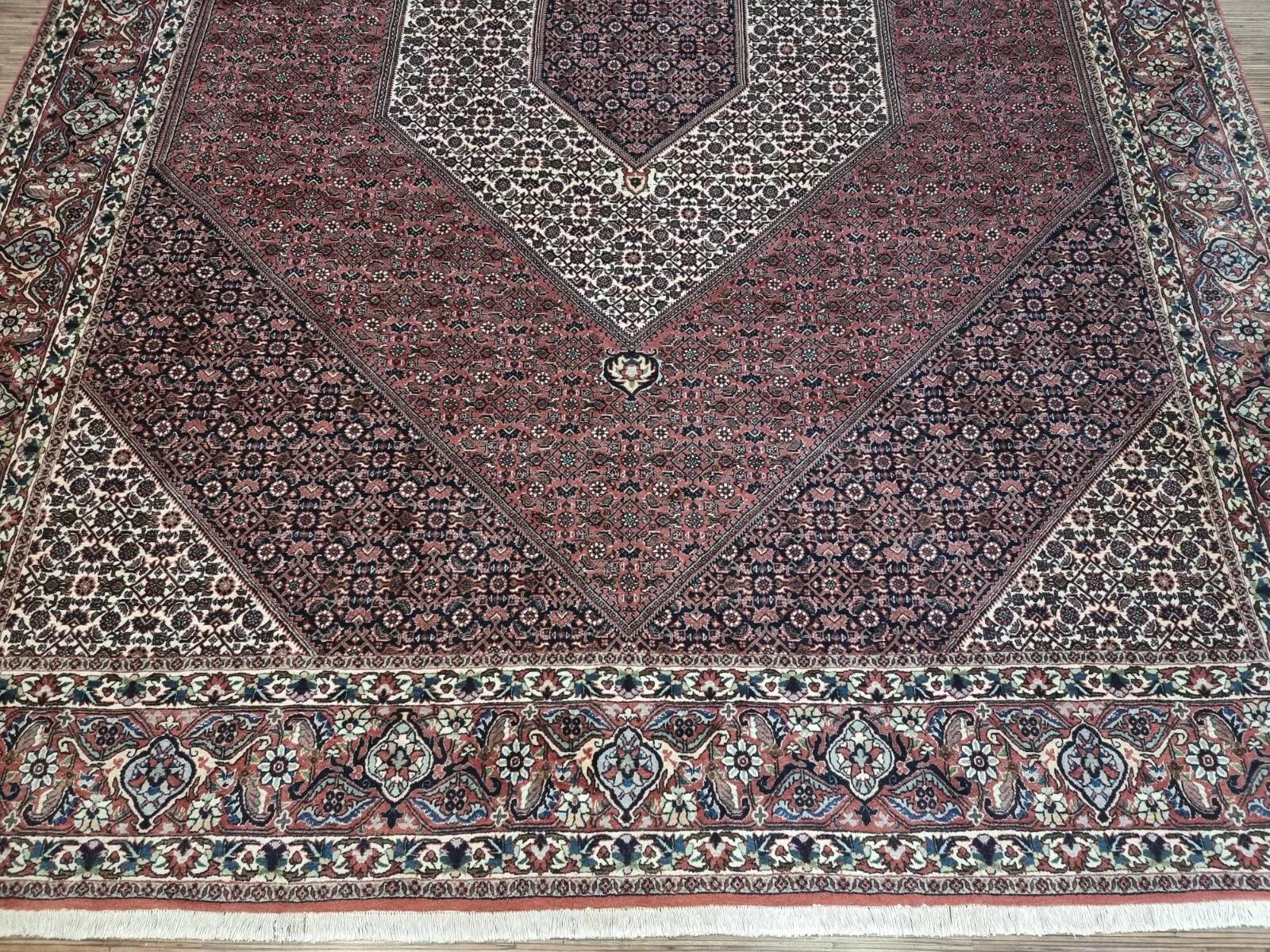 Handgefertigter persischer Bidjar-Teppich im Vintage-Stil 8,3' x 11,4' 1970er Jahre - 1D196 (Wolle) im Angebot