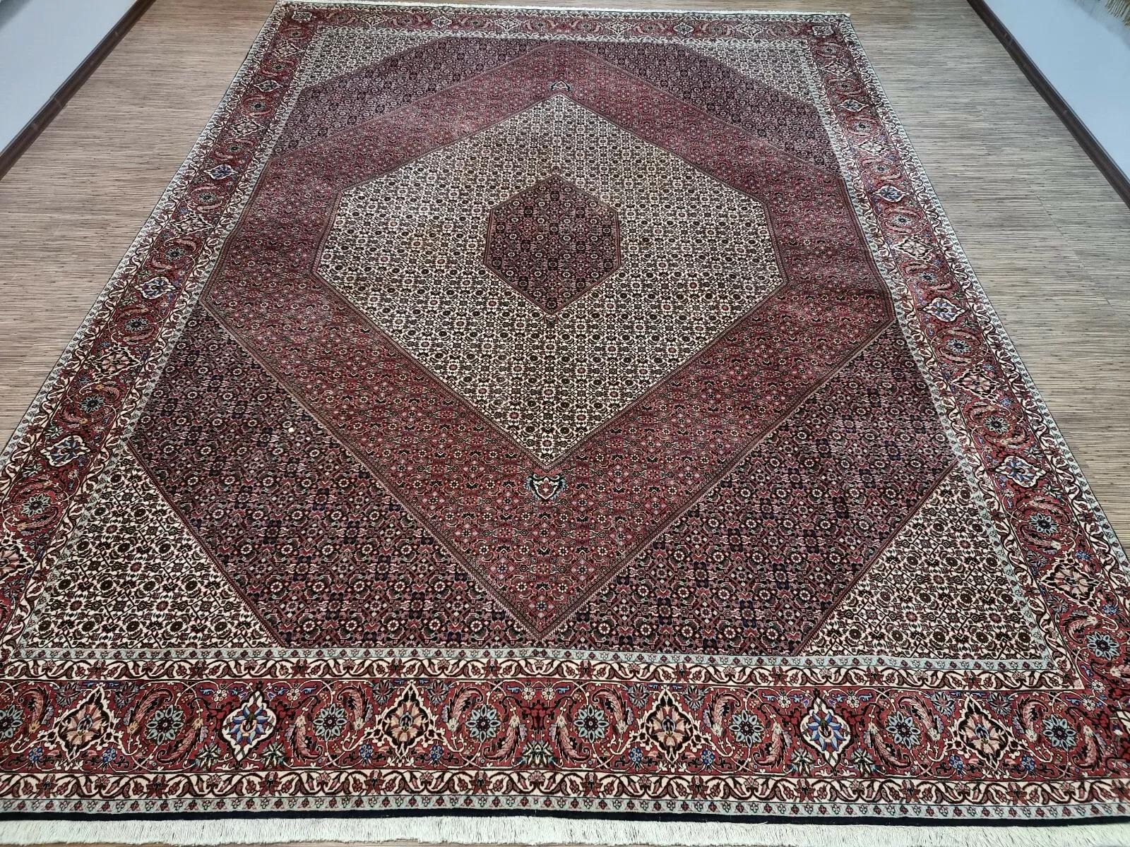 Handgefertigter persischer Bidjar-Teppich im Vintage-Stil 9,8' x 12,9' 1970er Jahre - 1D187 im Angebot 4