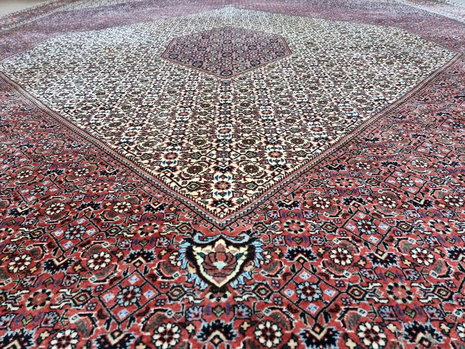Handgefertigter persischer Bidjar-Teppich im Vintage-Stil 9,8' x 12,9' 1970er Jahre - 1D187 im Angebot 5