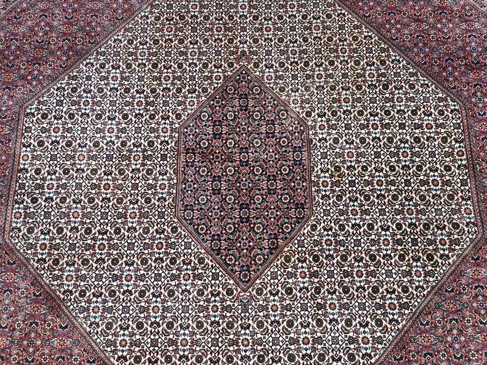 Handgefertigter persischer Bidjar-Teppich im Vintage-Stil 9,8' x 12,9' 1970er Jahre - 1D187 (Ende des 20. Jahrhunderts) im Angebot