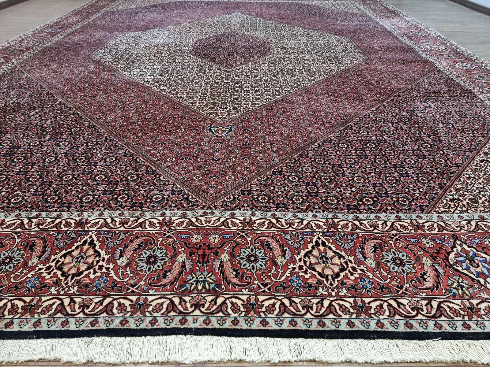 Handgefertigter persischer Bidjar-Teppich im Vintage-Stil 9,8' x 12,9' 1970er Jahre - 1D187 im Angebot 2