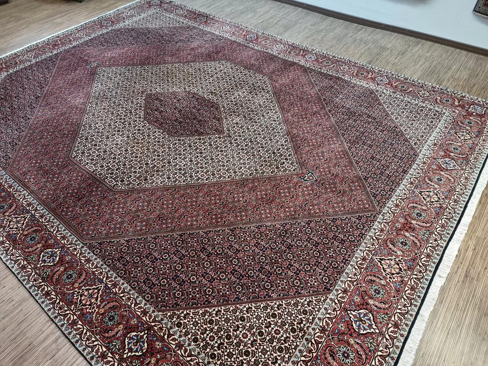 Handgefertigter persischer Bidjar-Teppich im Vintage-Stil 9,8' x 12,9' 1970er Jahre - 1D187 im Angebot 3