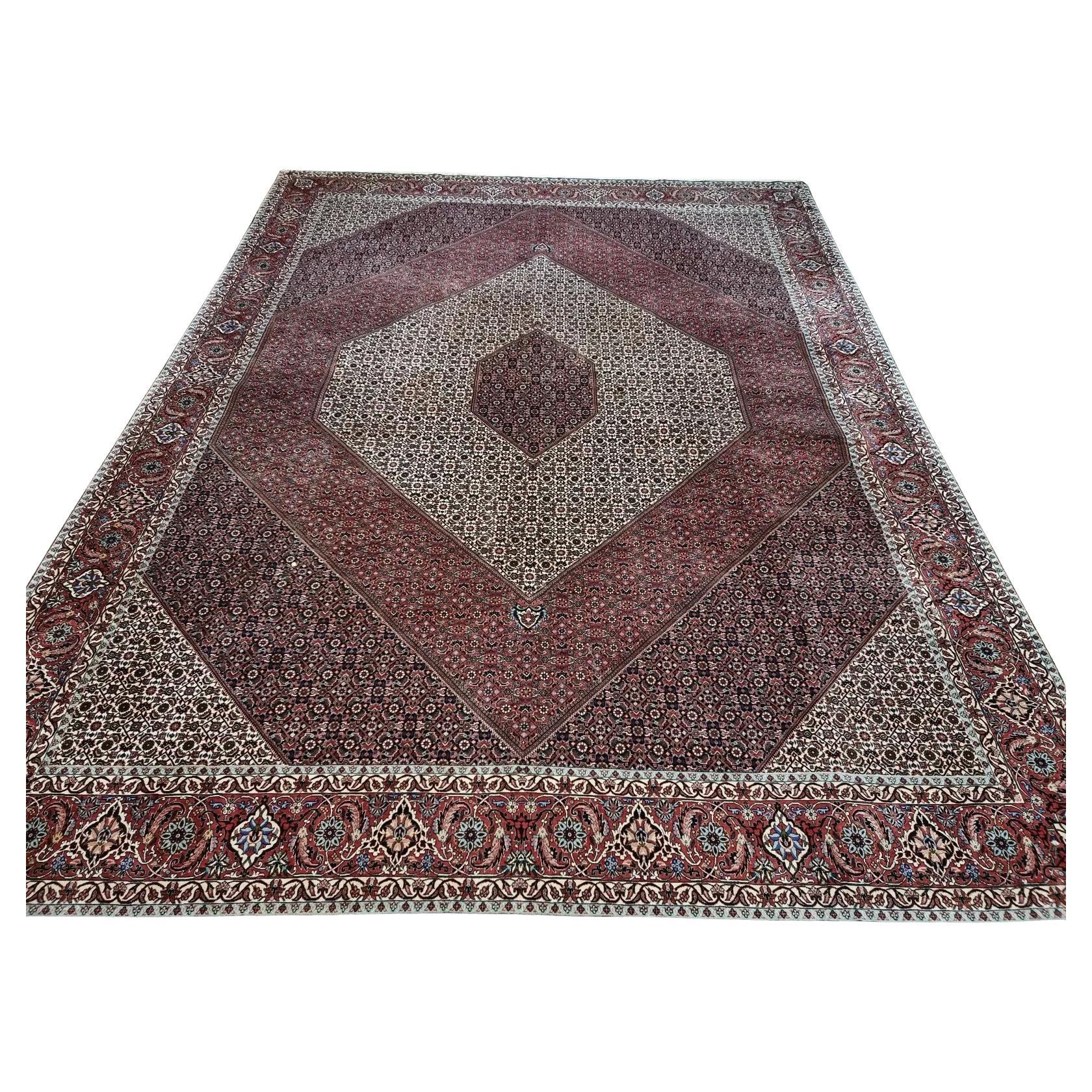 Tappeto persiano vintage Bidjar fatto a mano 9,8' x 12,9' anni '70 - 1D187
