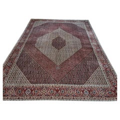 Alfombra Persa Bidjar Vintage hecha a mano 9.8' x 12.9' años 70 - 1D187