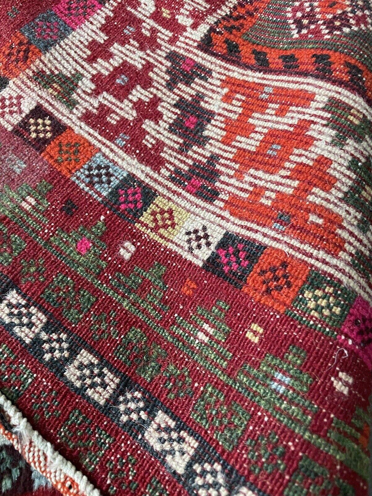 Handgefertigter alter persischer Gabbeh-Teppich 3,5' x 6,7', 1960er Jahre - 1N54 im Angebot 1
