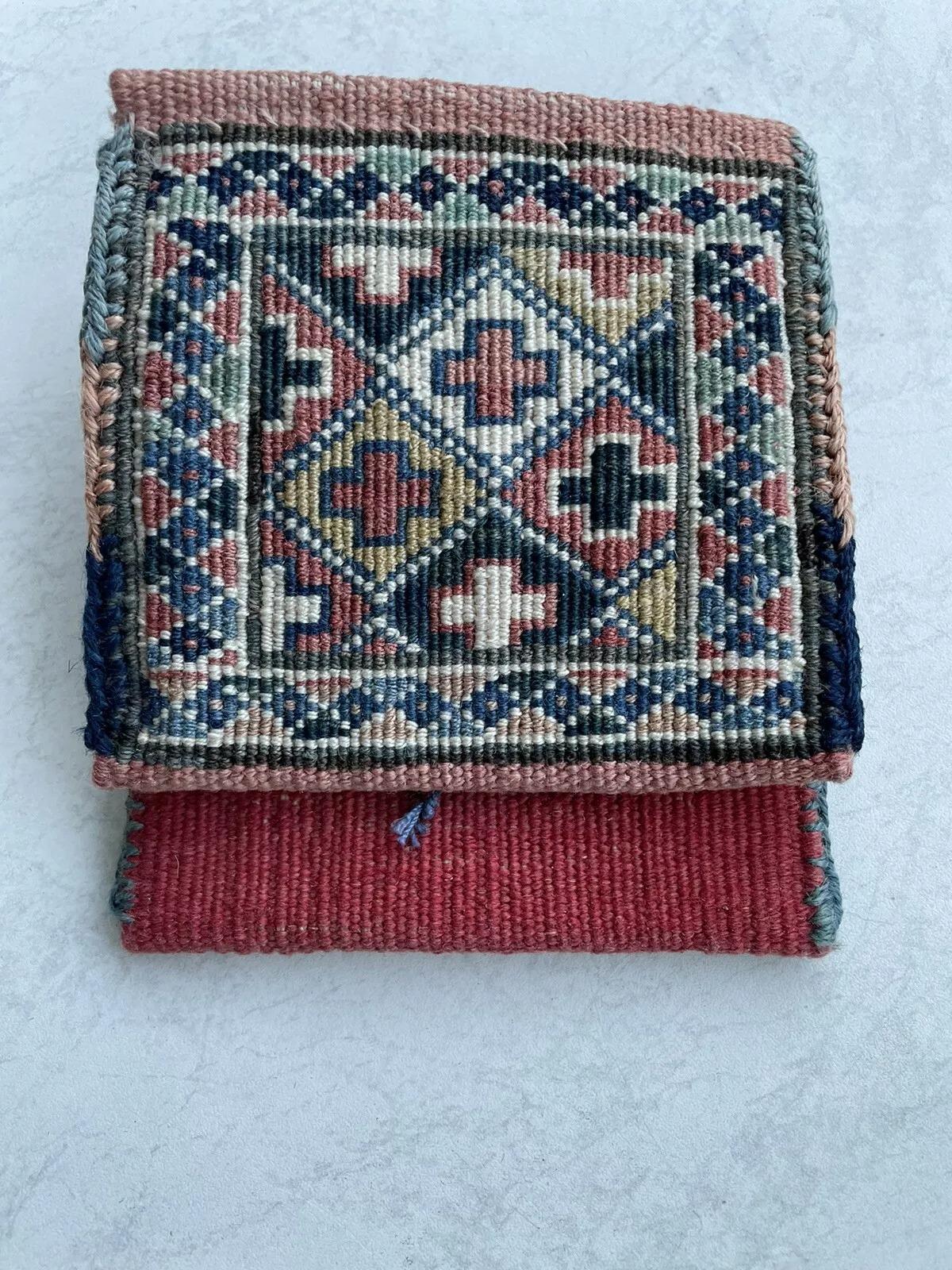 Borsa doppia Gashkai persiana d'epoca fatta a mano 4