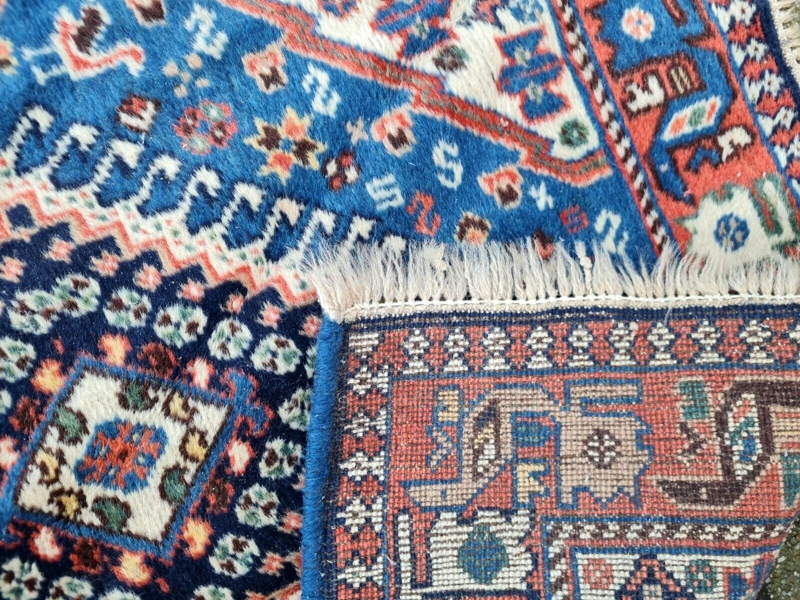 Alfombra Persa Gashkai Vintage hecha a mano 2,8' x 6,4' Años 40 - 2K39 en Bueno estado para la venta en Bordeaux, FR