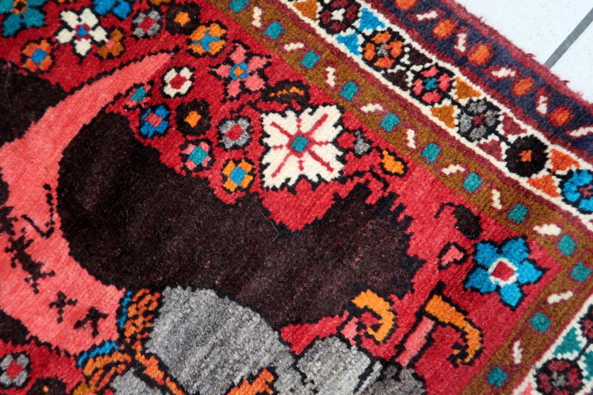Handmade Vintage Persian Hamadan Rug 2.3' x 2.9' 1970s - 1С1161 For Sale 1