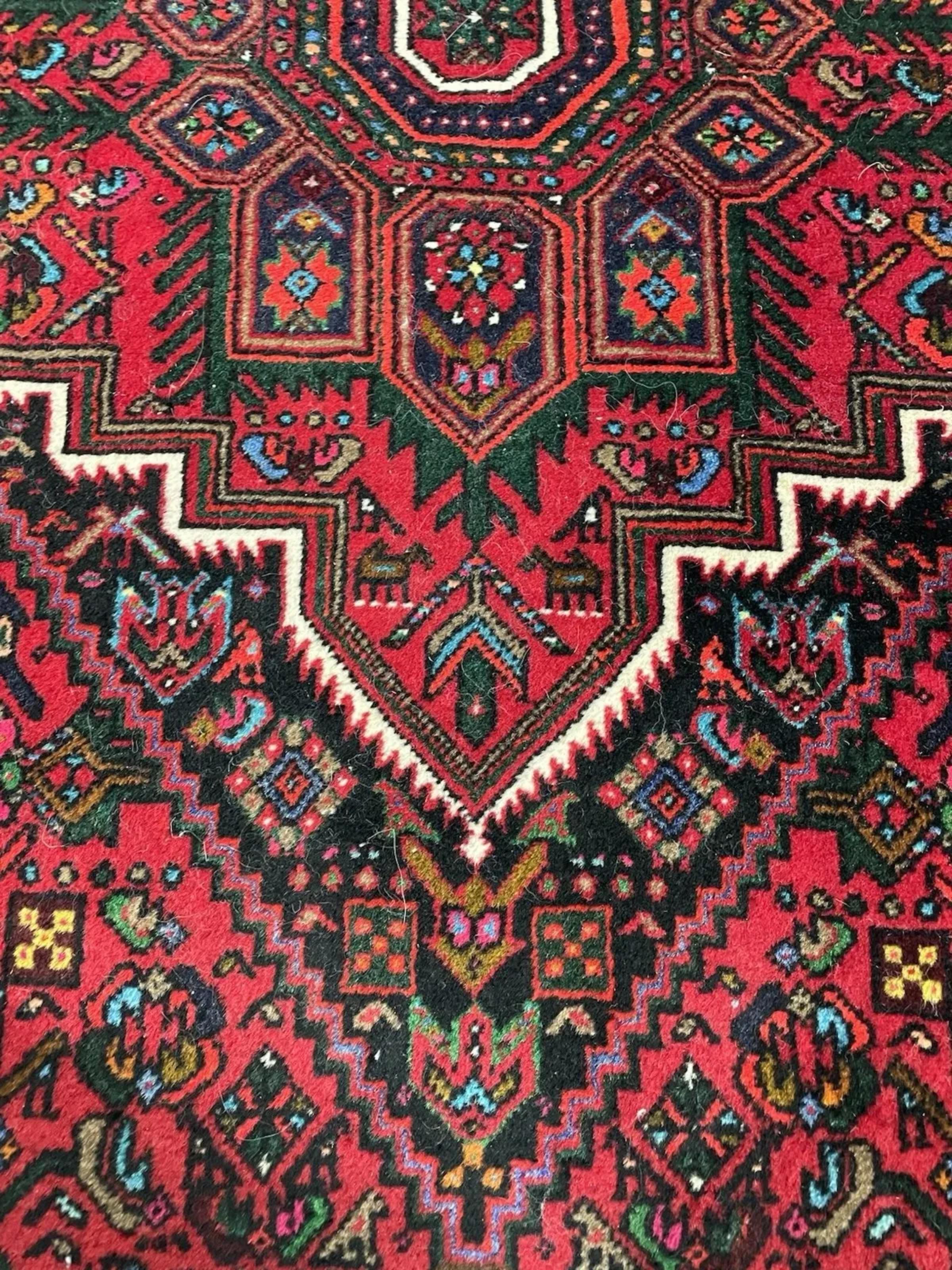 Handgefertigter Vintage Persian Hamadan Teppich 2.6' x 4.2', 1950er Jahre - 1N116 (Französisch) im Angebot
