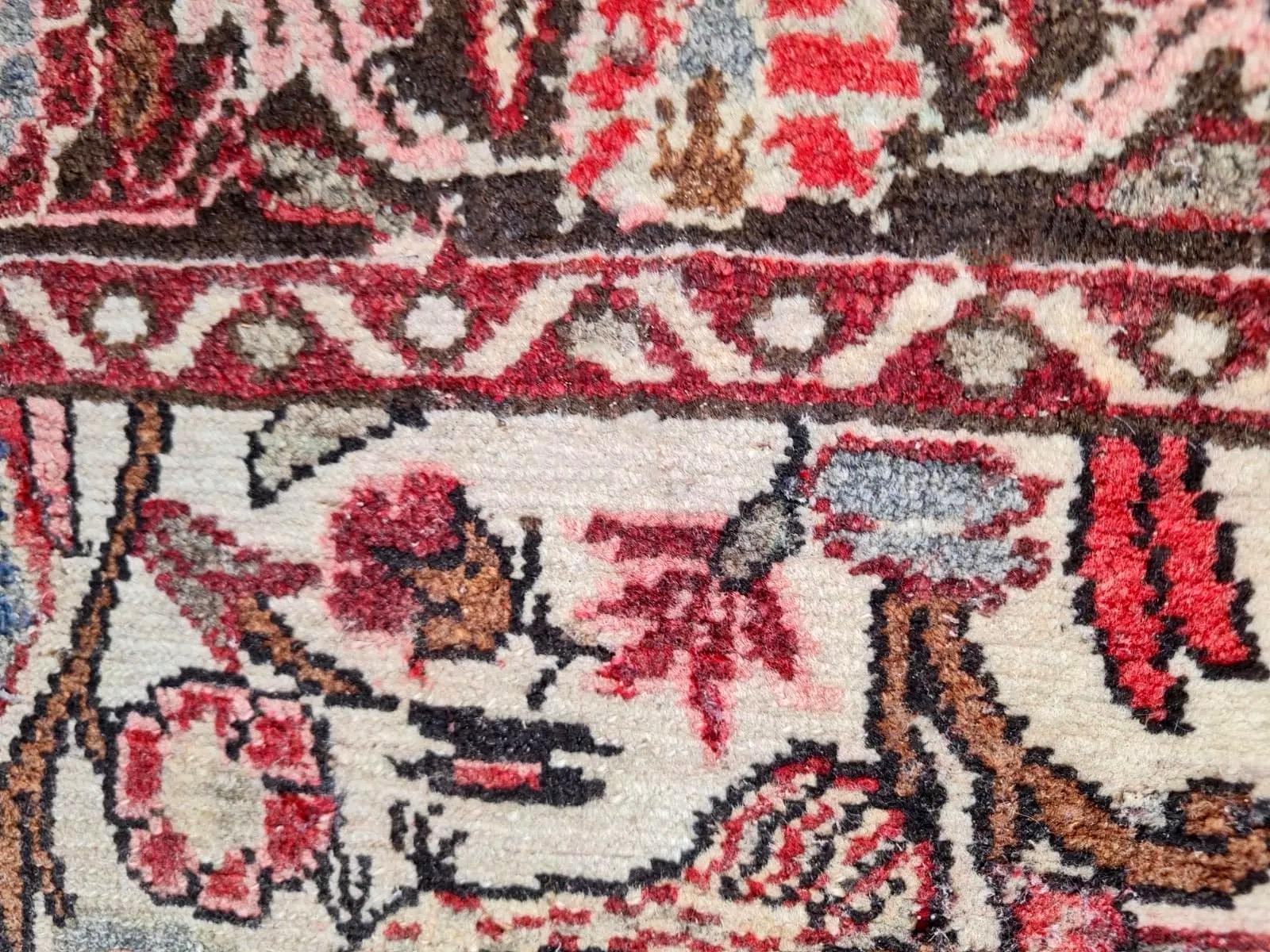 Handgefertigte Vintage persischen Hamadan Teppich 2,8 'x 4,6' 1950er Jahre - 2K45 (Französisch) im Angebot