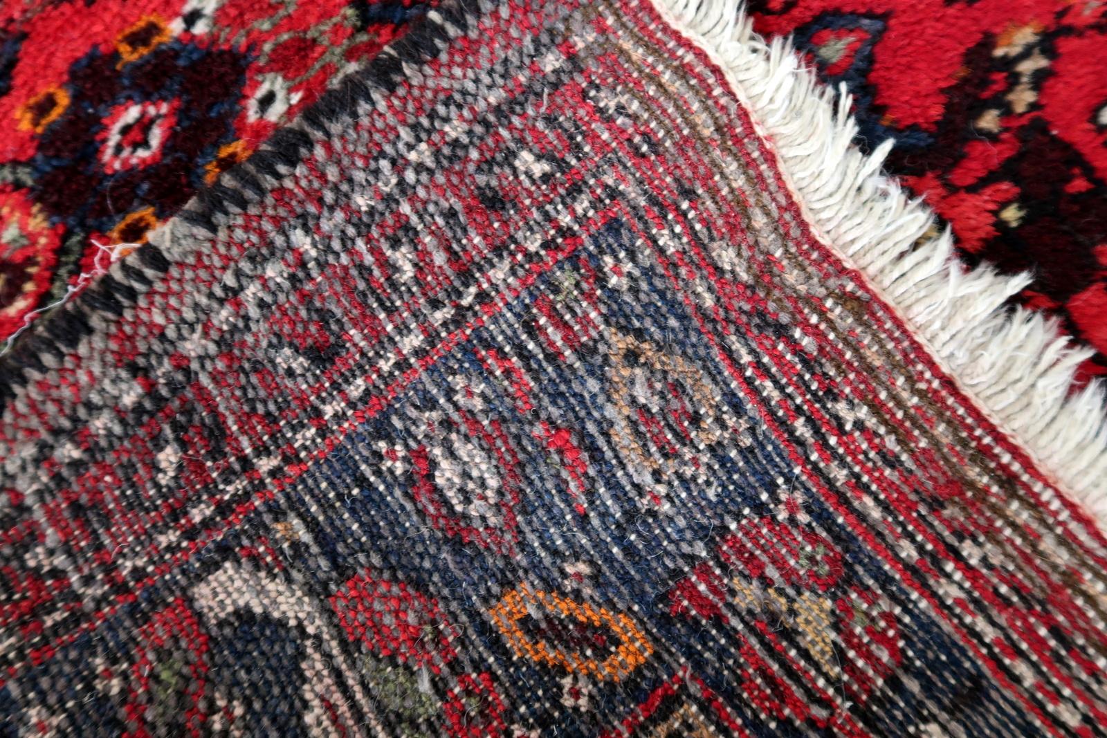Tappeto persiano Hamadan vintage fatto a mano 3,3' x 4,6' anni '70 - 1С1170 in vendita 5