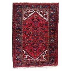 Handmade Vintage Persian Hamadan Rug 3.3' x 4.6' 1970s - 1С1170