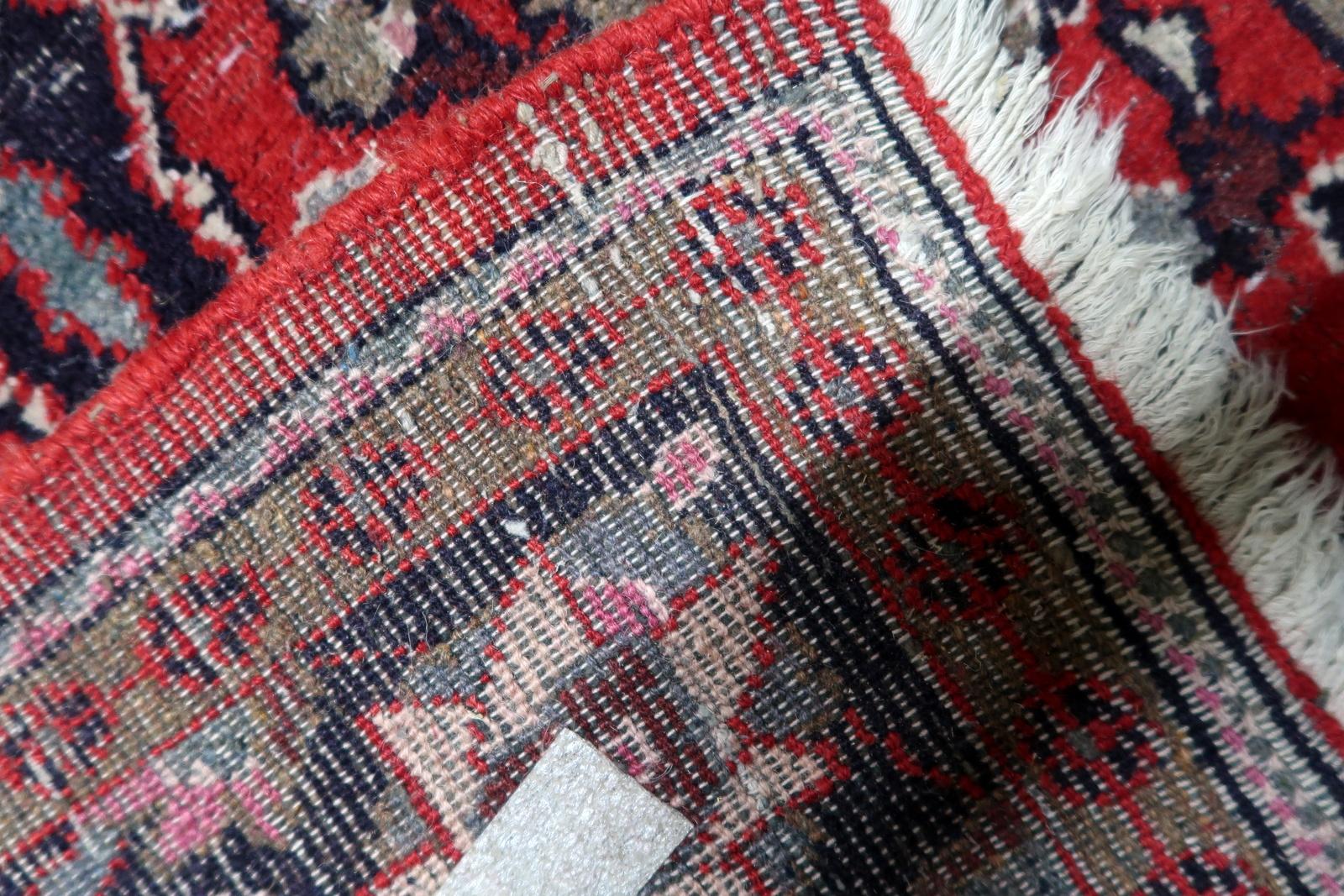 Handgefertigte Vintage persischen Hamadan Teppich 4,3 'x 6,4', 1950er Jahre - 1C1188 im Angebot 2