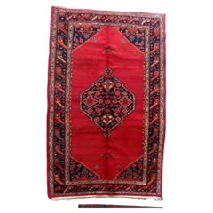 Handgefertigter Vintage Persischer Hamadan Teppich 4,5' x 6,9', 1960er Jahre - 1C1180