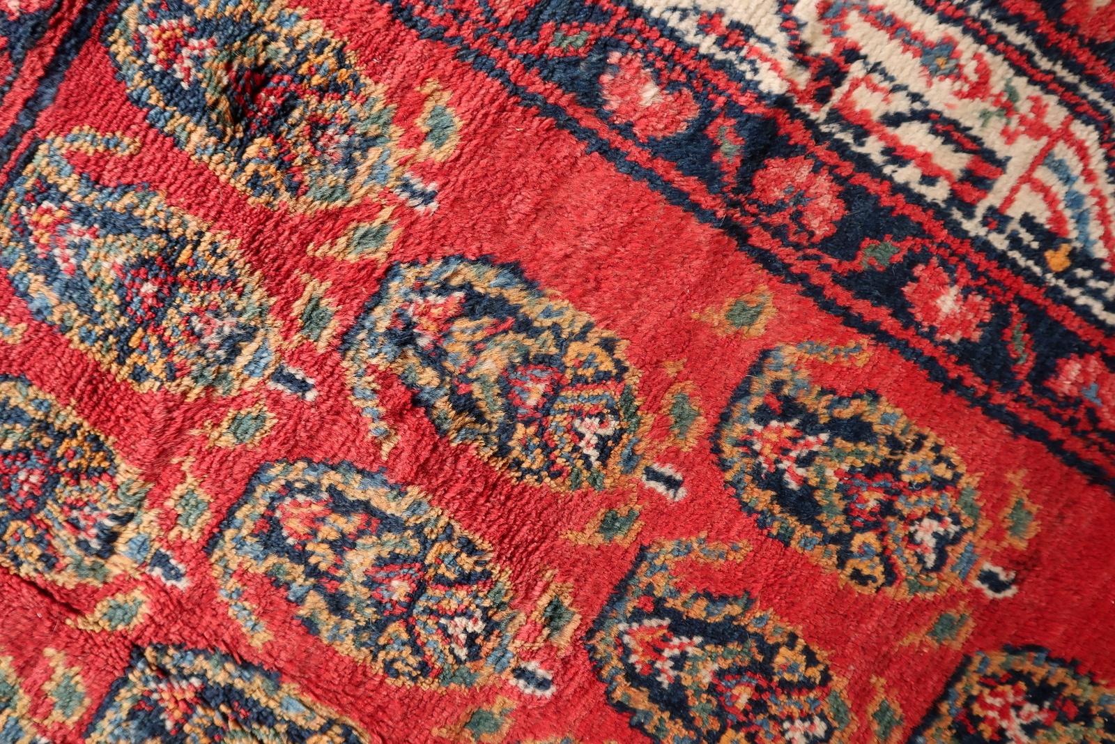 Handmade Vintage Persian Hamadan Rug 4.6' x 6.11, 1960s - 1C1179 For Sale 1