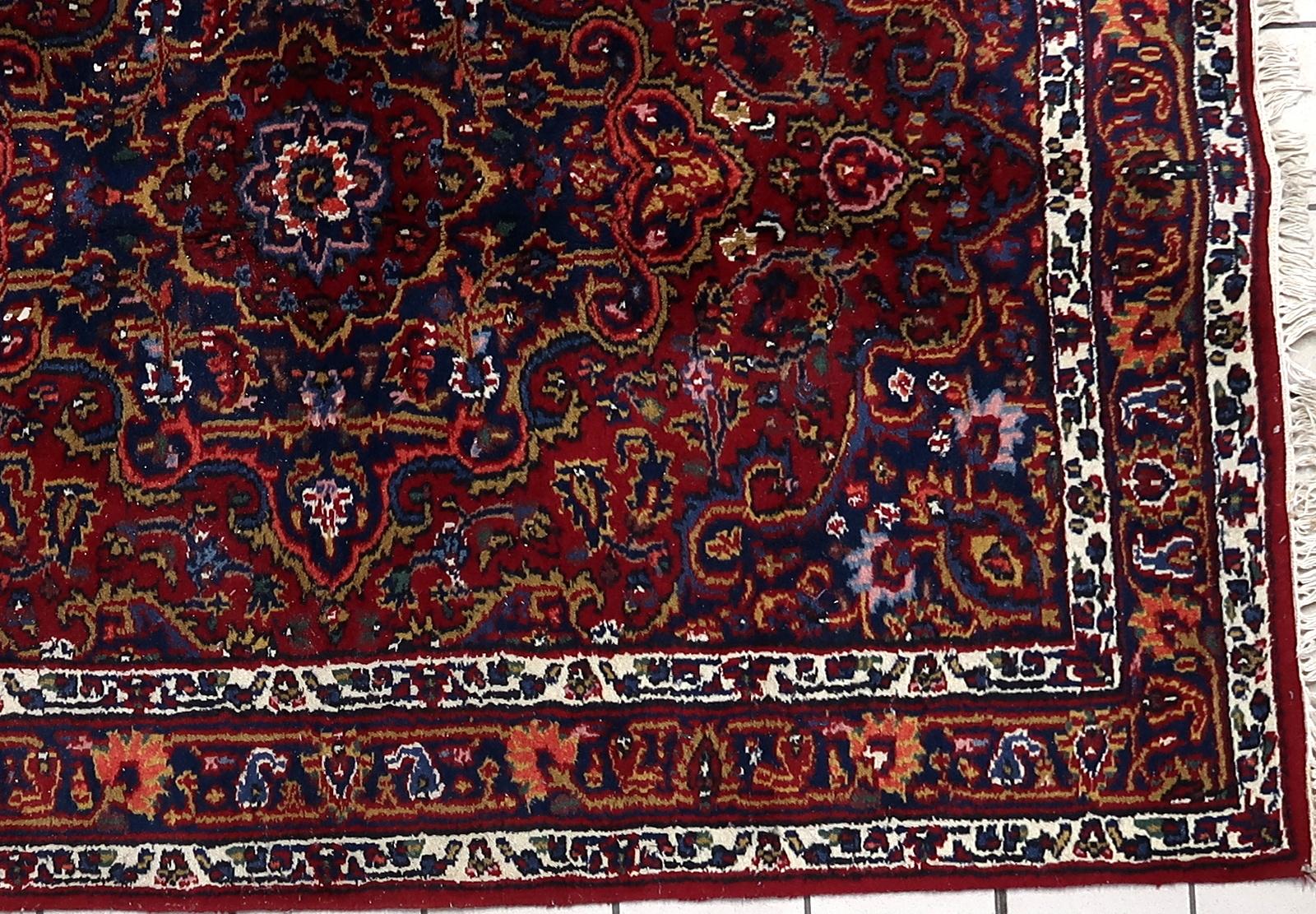 Handgefertigte Vintage persischen Hamadan Teppich 4,8 'x 6,6' 1970er Jahre - 1С1167 im Zustand „Gut“ im Angebot in Bordeaux, FR