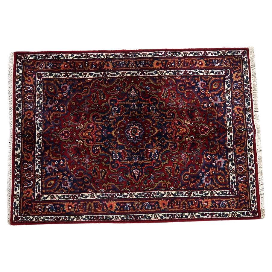Handmade Vintage Persian Hamadan Rug 4.8' x 6.6' 1970s - 1С1167